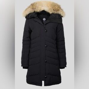 Canada Goose Black Puffer Jacket with Fur Trim